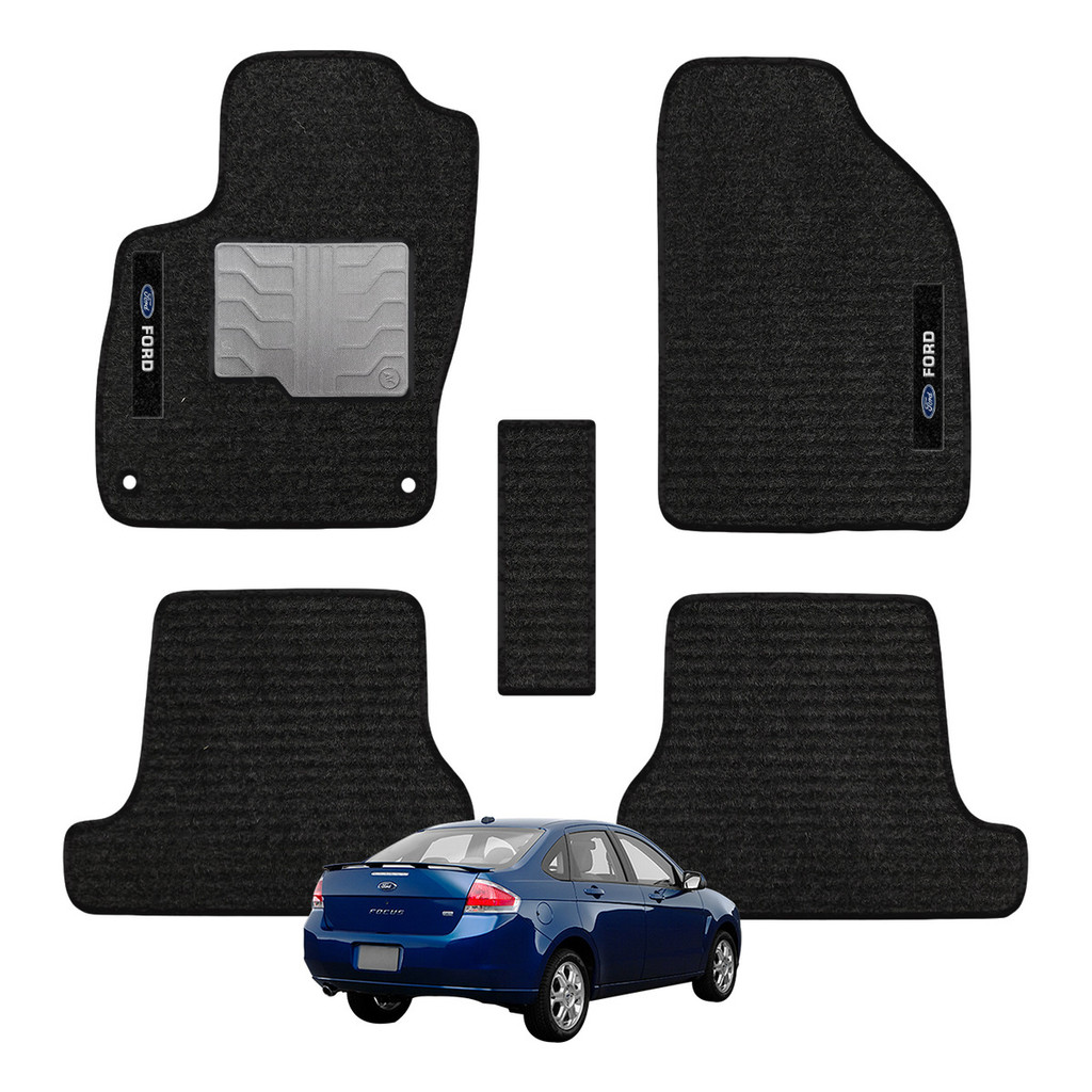 Kit de tapetes 5 Peças Especifico Carro Focus Ano 2009/11 Carpete Bate Pé