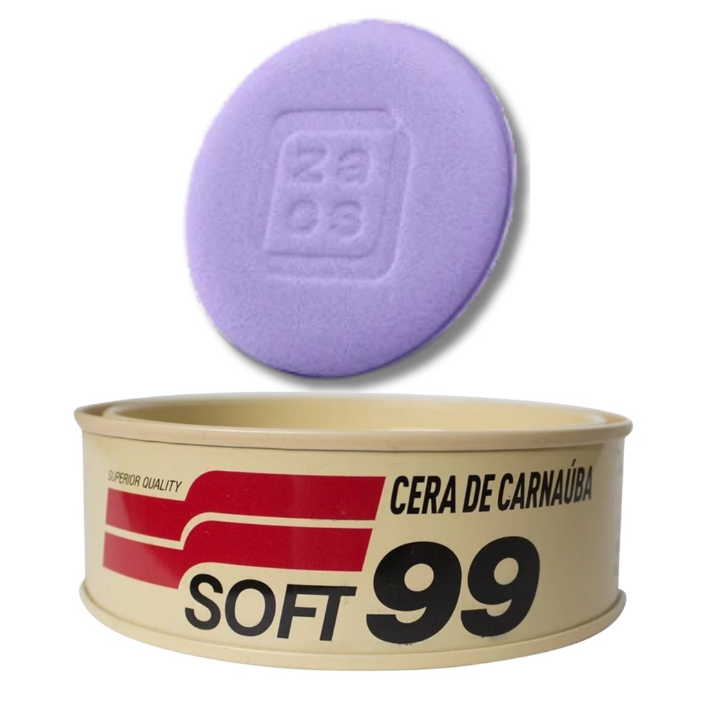 Cera de Carnaúba Soft99 All Colors + Aplicador de Espuma em Oferta na Shopee
