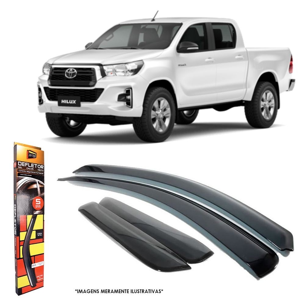 Calha de Chuva Toyota Hilux Cabine Dupla 2005 até 2015 4 portas TG Poli - 27003 em Oferta na Shopee