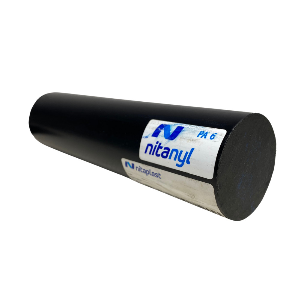 Barra Tarugo de Nylon Tecnil 30mm Preta Redonda 250mm em Oferta na Shopee