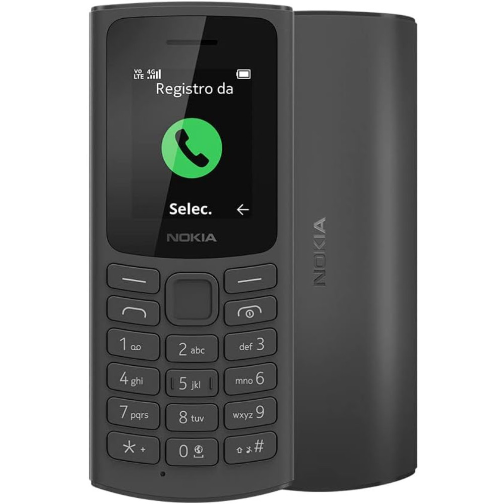 CELULAR NOKIA 105 4G NK094 MP3 RÁDIO FM LANTERNA PRETO