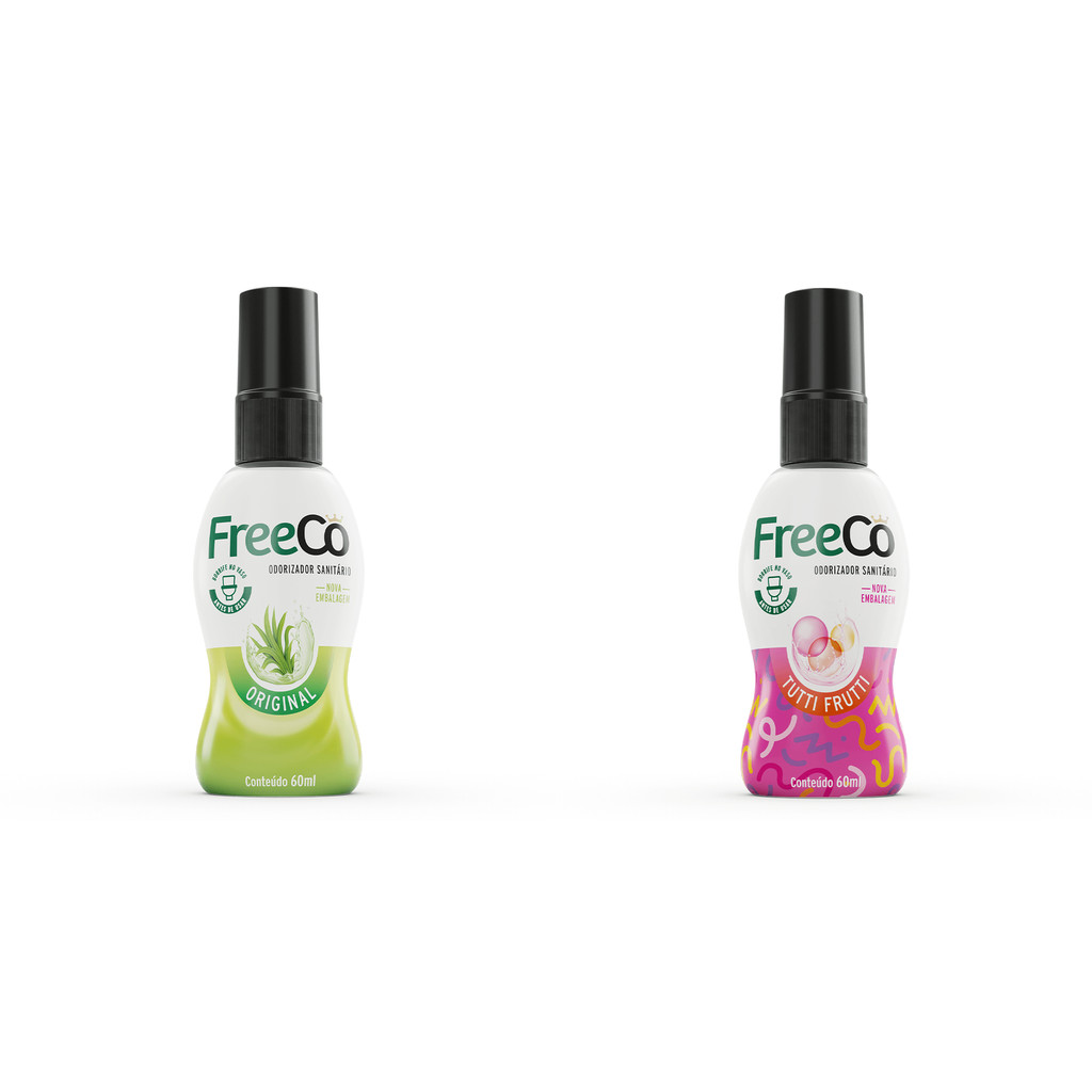 Bloqueador Odores Freeco 60ml kit 1 Original 1 Tutti Frutti