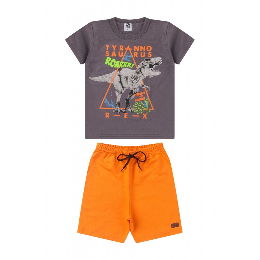 Conjunto Masculino Infantil Tyranno em Oferta na Shopee