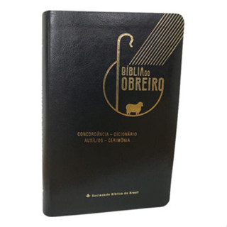 Bíblia do Obreiro Ovelha | ARC | Letra Grande | Luxo Preta em Oferta na Shopee