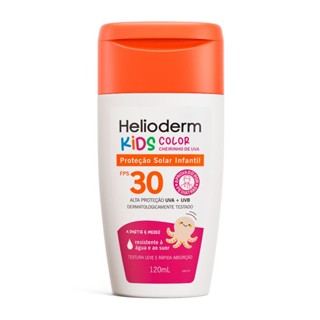 Protetor Solar Infantil Helioderm Suncare Kids Color FPS 30 120ml em Oferta na Shopee