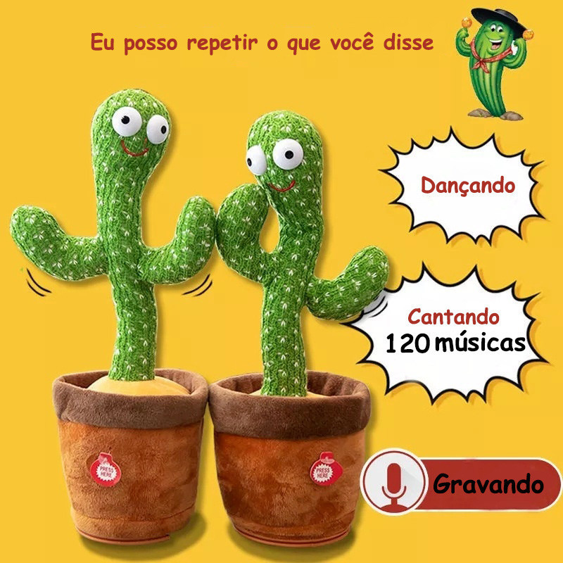 Cactus Dancer falando música interativa presente dia das crianças diversão de Natal