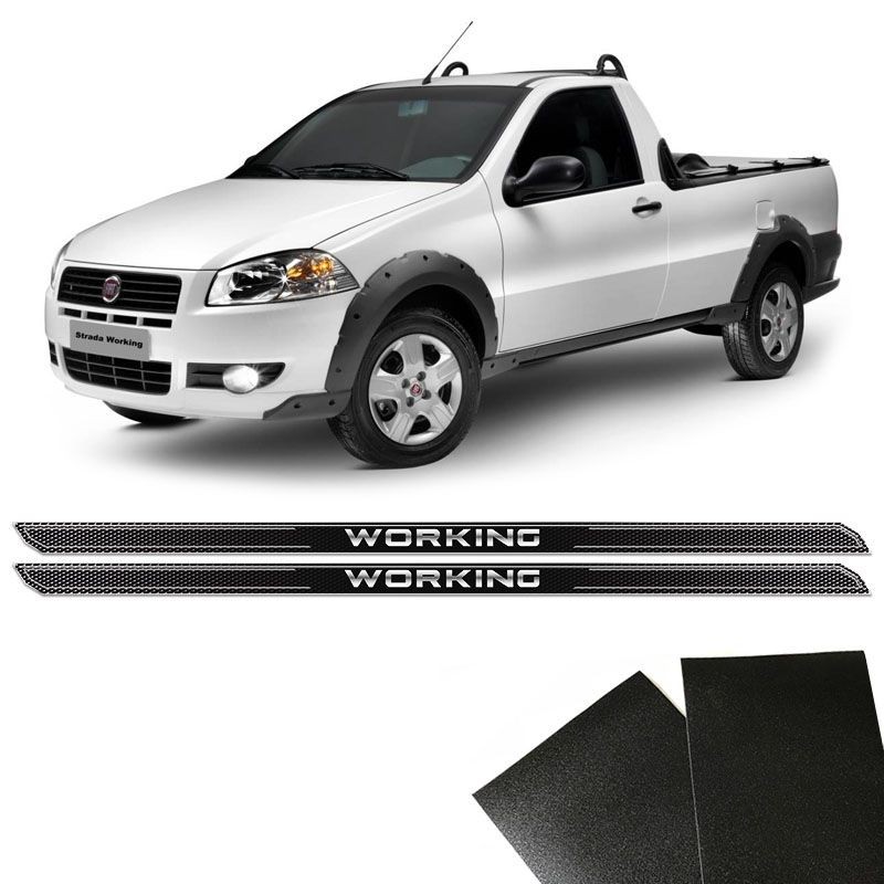 Soleira Diamante Strada Working 2008/2018 E Protetor De Porta em Oferta na Shopee