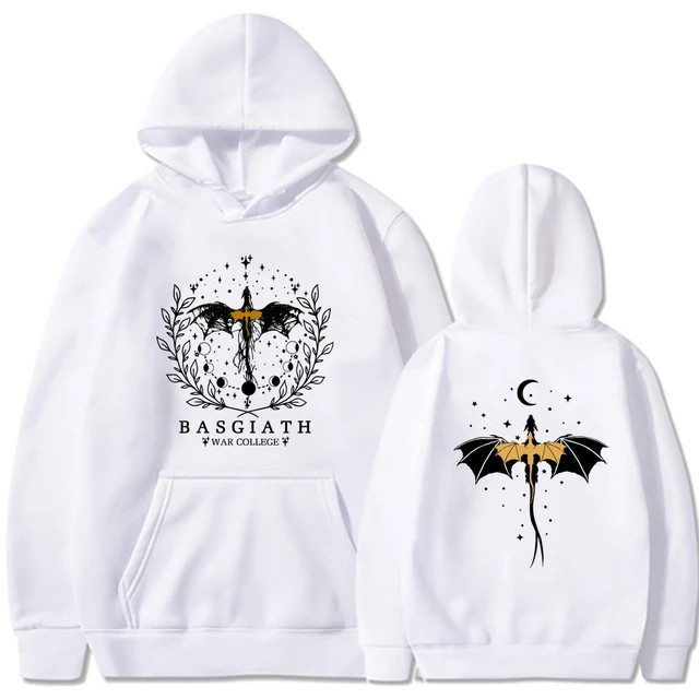 Moletom Canguru De Algodão Estampa Basgiath War College Blusa Unissex De Qualidade Casual