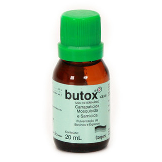 Butox CE 25 Carrapaticida, Mosquicida e Sarnicida para Pulverização de Bovinos e Equinos Frasco 20ml em Oferta na Shopee