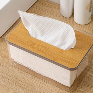 Porta Lenço Guardanapo Tampa de Bambu Decoração Moderno Transparente em Oferta na Shopee