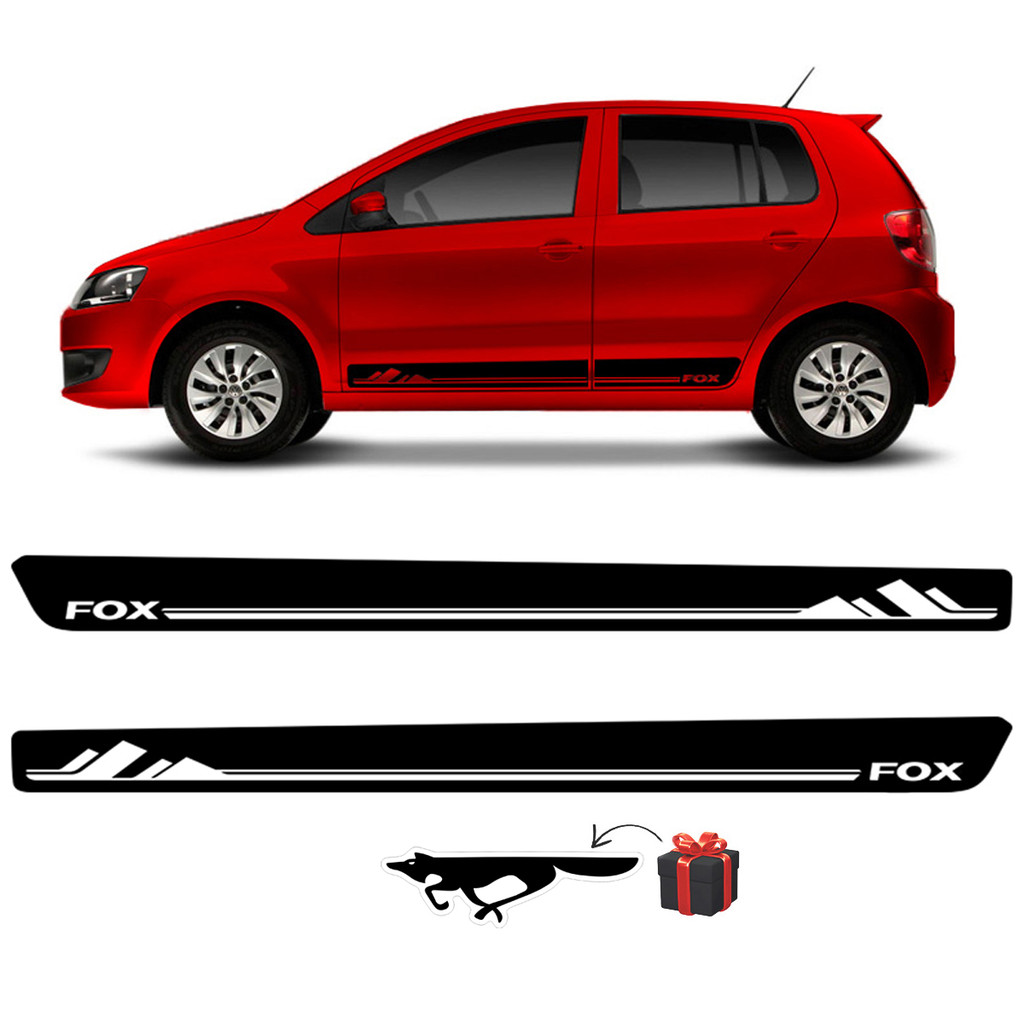 Faixa Fox 2012/ Adesivo Lateral Preto Decorativo Volkswagen - Spare Parts and Accessories for Vehicles