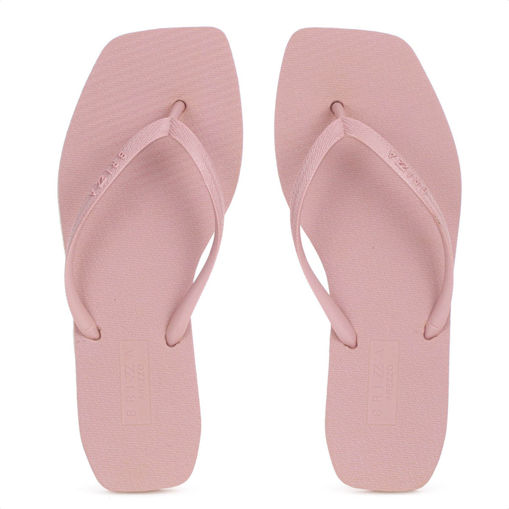 Chinelo Brizza Arezzo Bico Quadrado Rose - Feminino em Oferta na Shopee