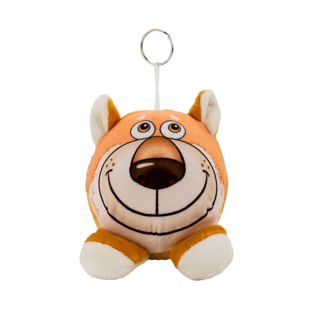 Chaveiro Caricatura Cachorro de Pelucia Pastor Alemão Bulldog Husky Dalmata Akita ou Beagle 12cm Fofy Toys