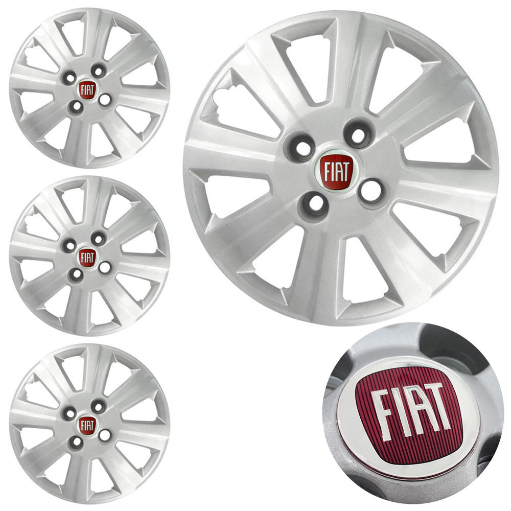 Jogo Calota Aro 14 Fiat Uno Vivace Palio Siena Doblo Punto Idea em Oferta na Shopee