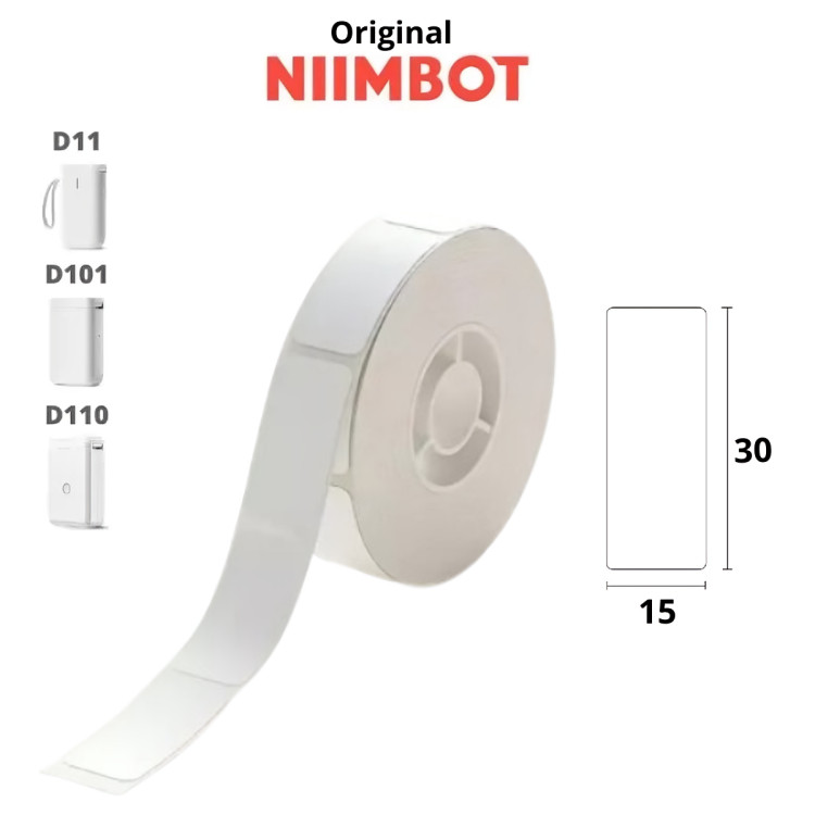 1 Rolo Etiqueta Adesiva original Niimbot para D110 D101 D11 15x30mm 195 pçs em Oferta na Shopee