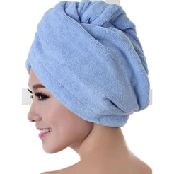 ANA1108 Toalha De Cabelo Banho Toalha Grossa Mágica para Secar Cabelo de Microfibra Grossa Touca Pós Banho Banheiro