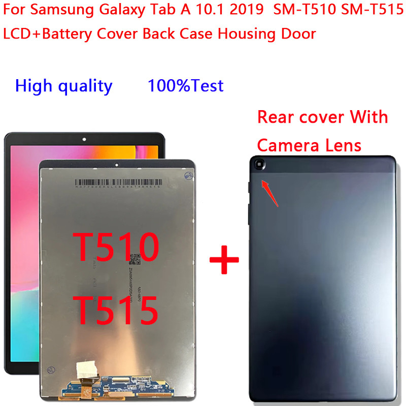 Tela AAA+ de 10,1 polegadas para Samsung Galaxy Tab A 10.1 2019 T510 T515 SM-T510 T515, conjunto de tela LCD com touch s