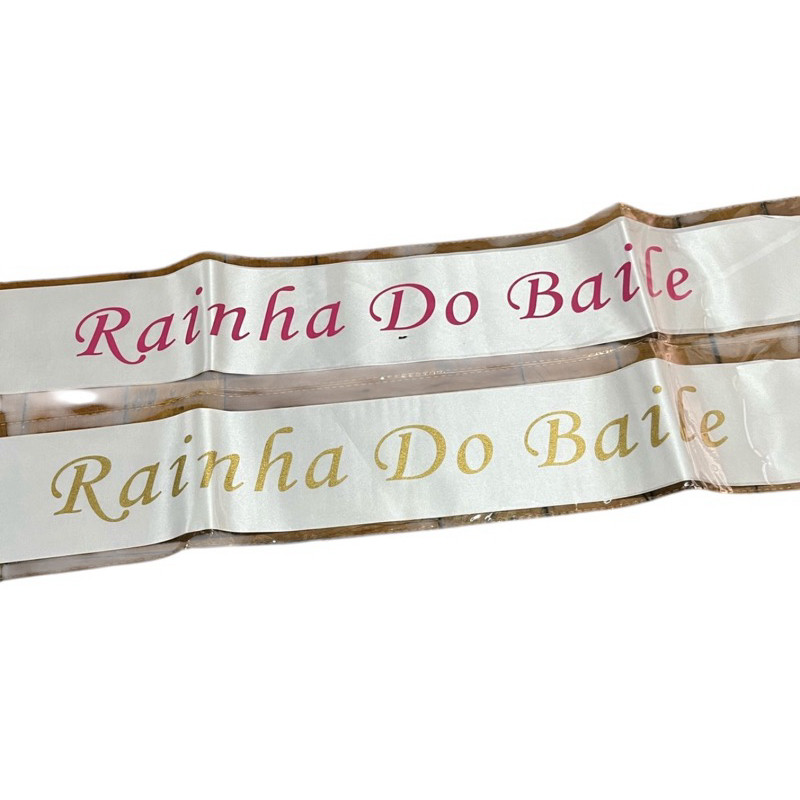 Faixa de Miss RAINHA DO BAILE / festa em Oferta na Shopee