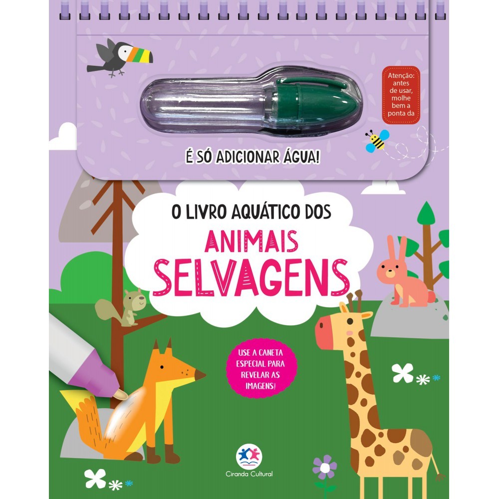 Livro Aquabook O livro aquático dos animais selvagens em Oferta na Shopee