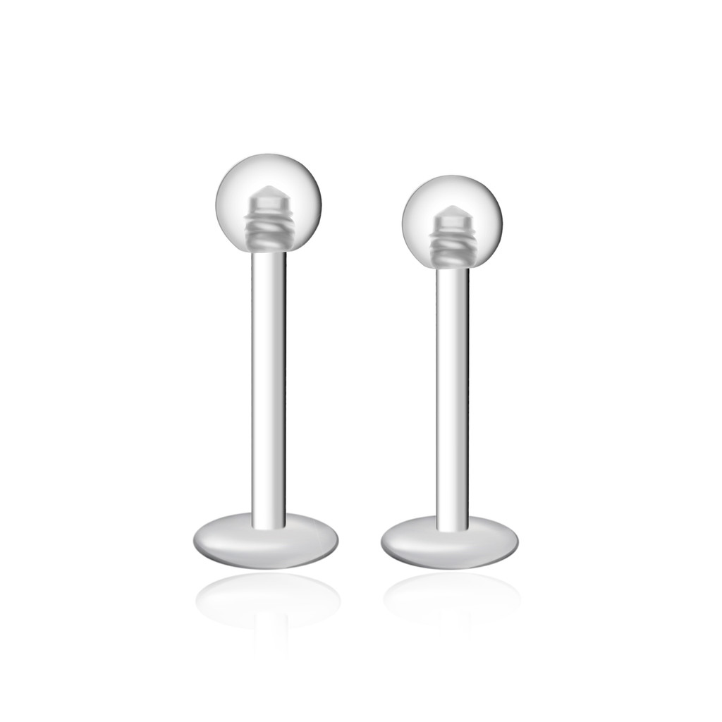 Lomiss Piercing Helix Flat Conch Tragus Labret Bioflex em Oferta na Shopee