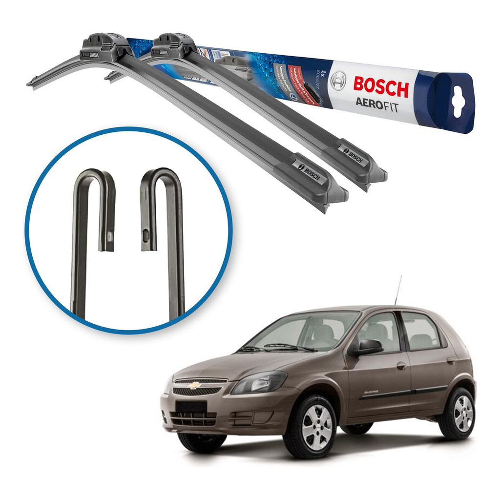 Palheta Limpador Chuva Parabrisa Bosch Chevrolet Celta 2001 a 2015 em Oferta na Shopee