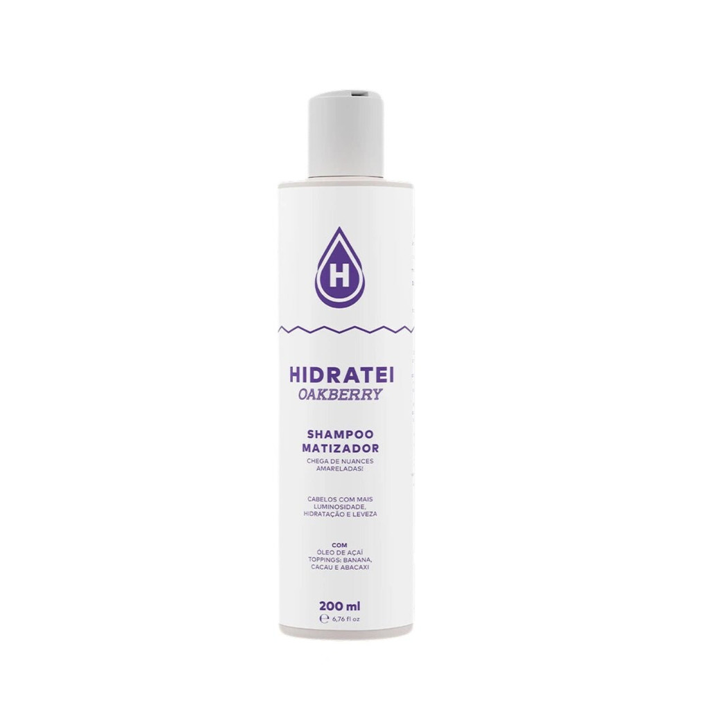 Shampoo Matizador OAKBERRY Hidratei 200ml Para Cabelos Descoloridos