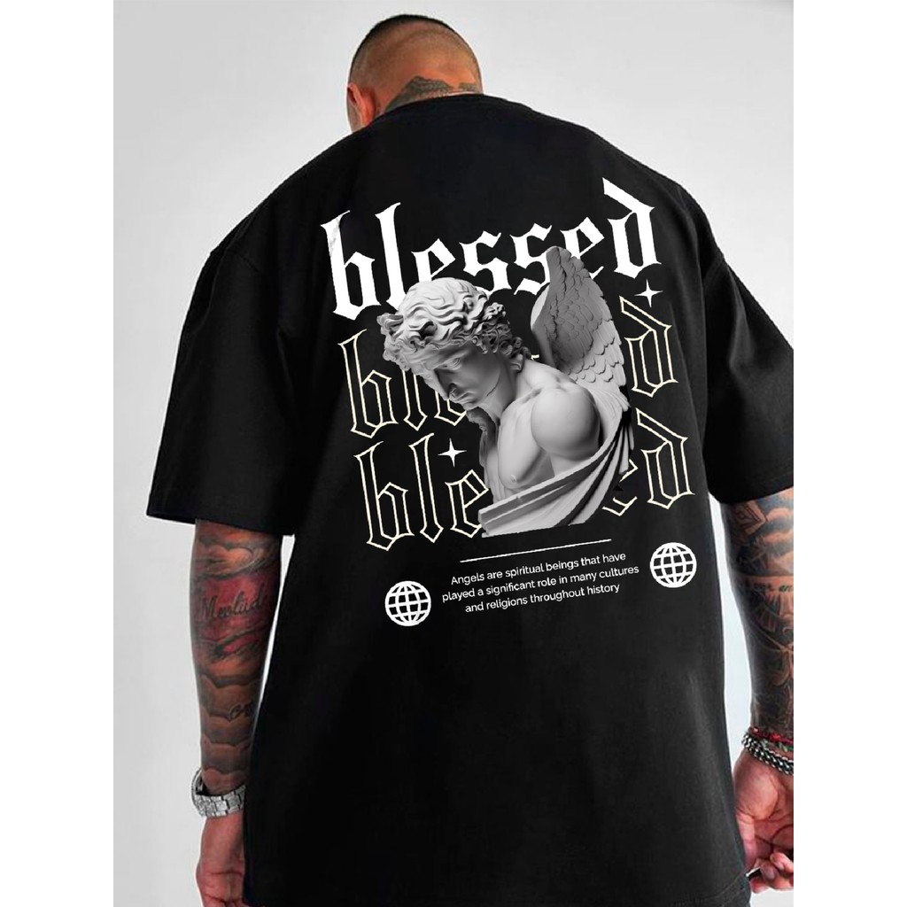 Camiseta Oversized Streetwear Algodão Camisa Estampada camiseta masculina streetwear