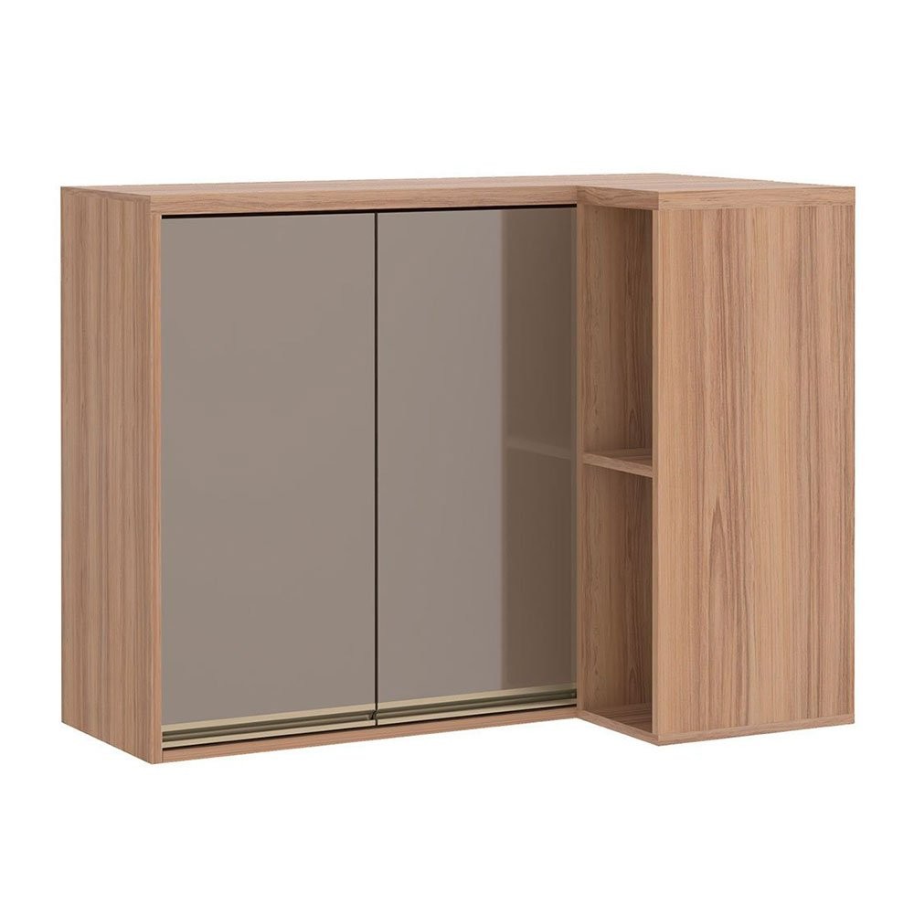 Armário de Canto Reto Yara Luciane 2 Portas em Oferta na Shopee