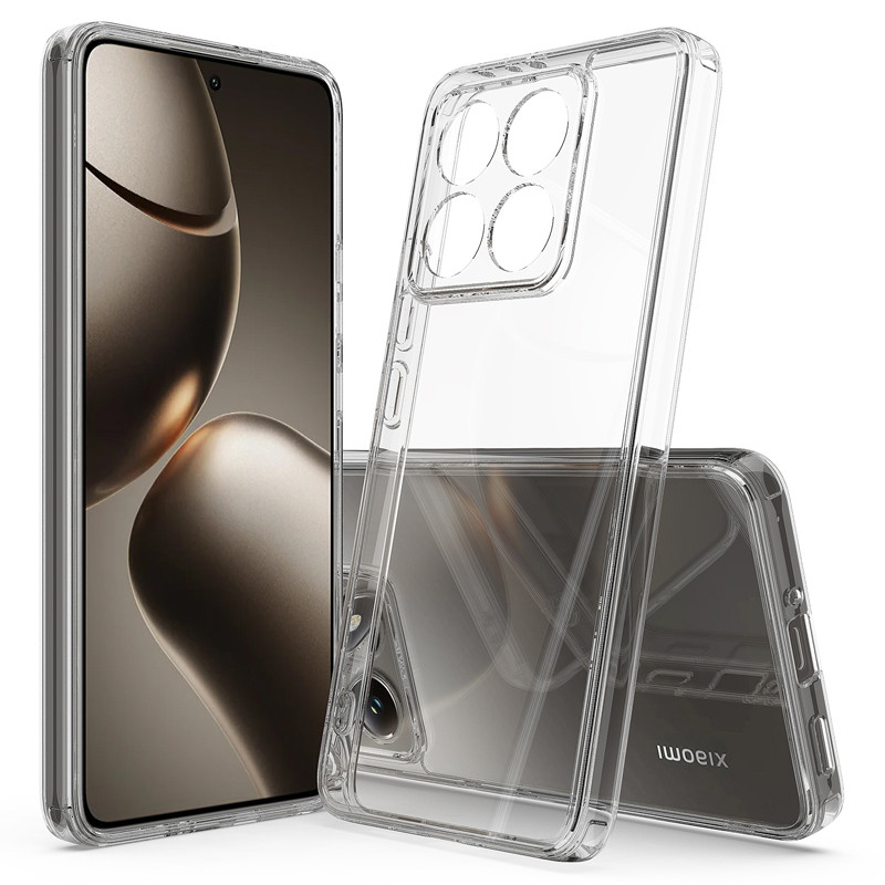 Para Xiaomi 14T , 14T Pro Case ELVEV Dropproof Acrílico Duro TPU Cristal Transparente Capa De Telefone em Oferta na Shopee