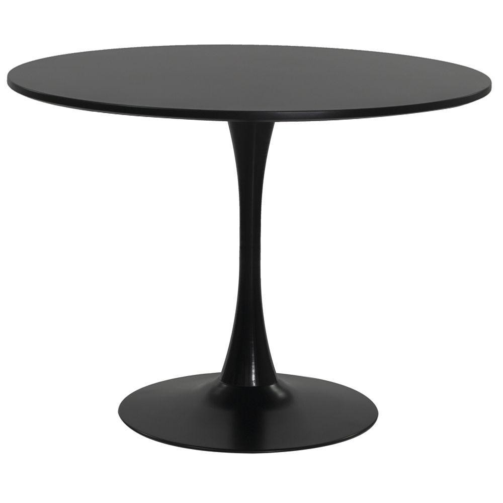 Mesa Saarinen Tulipa Redonda 120cm Tampo Madeira Preto