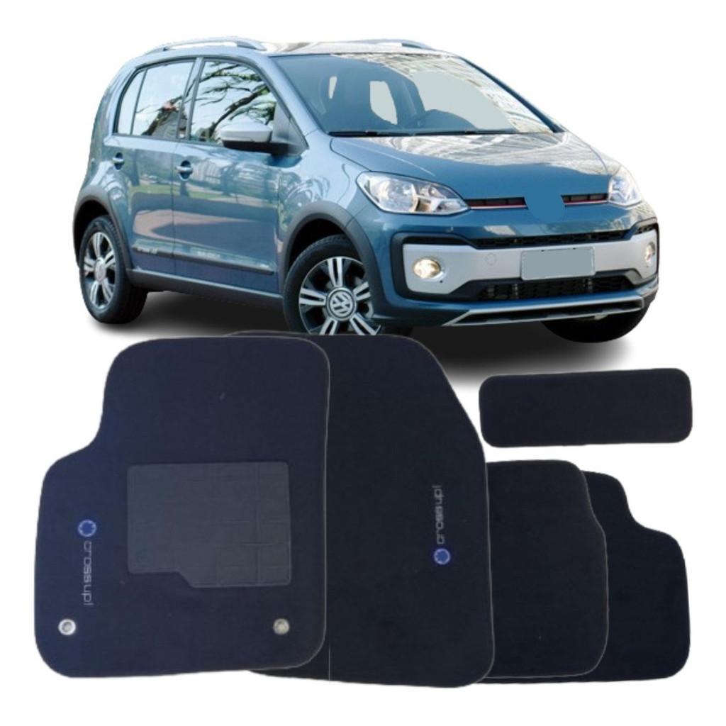 Kit de tapetes 5 peças específico Cross Up 2017 18 19 20 21 2022 Carpete Preto