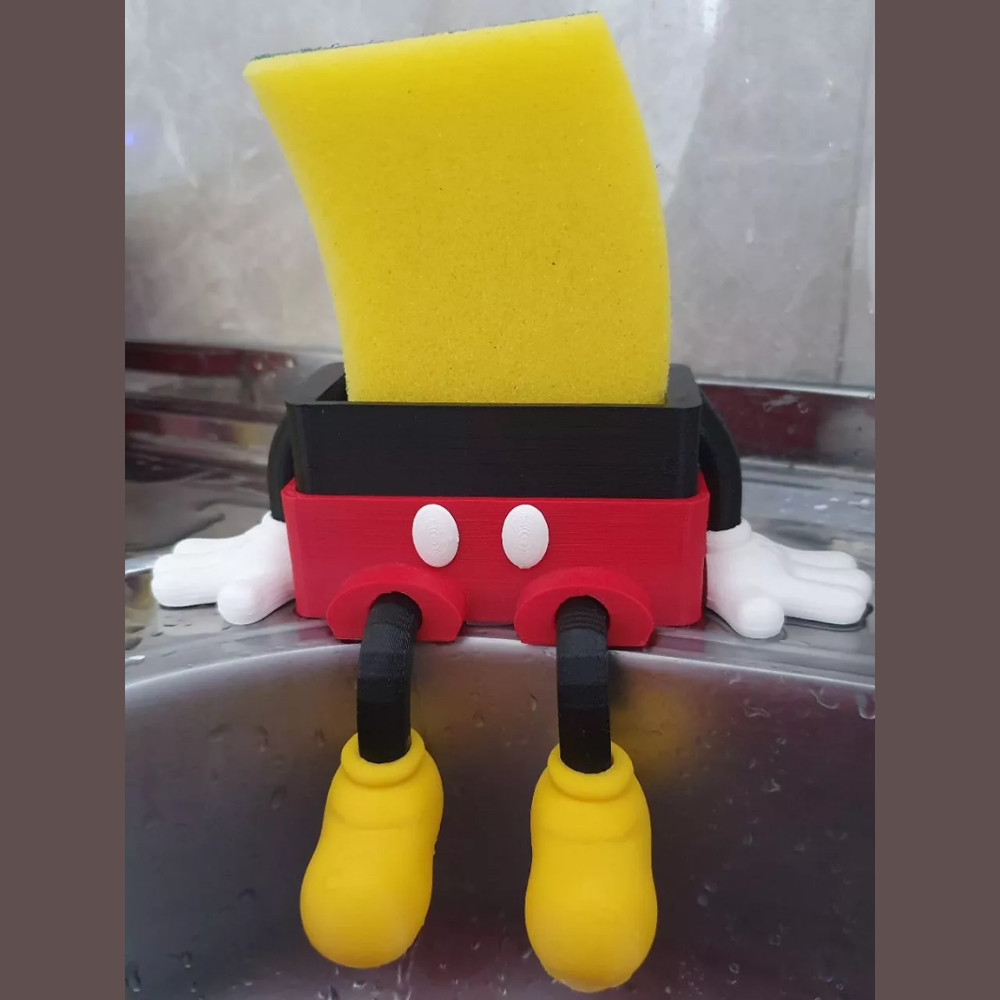 Organizador de Pia Porta Bucha Mickey Disney Bob Esponja Decorativo Cozinha