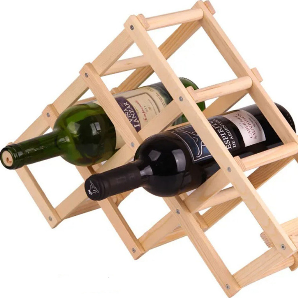 Adega De Mesa 6 Garrafas Retrátil Suporte Vinho Bancada