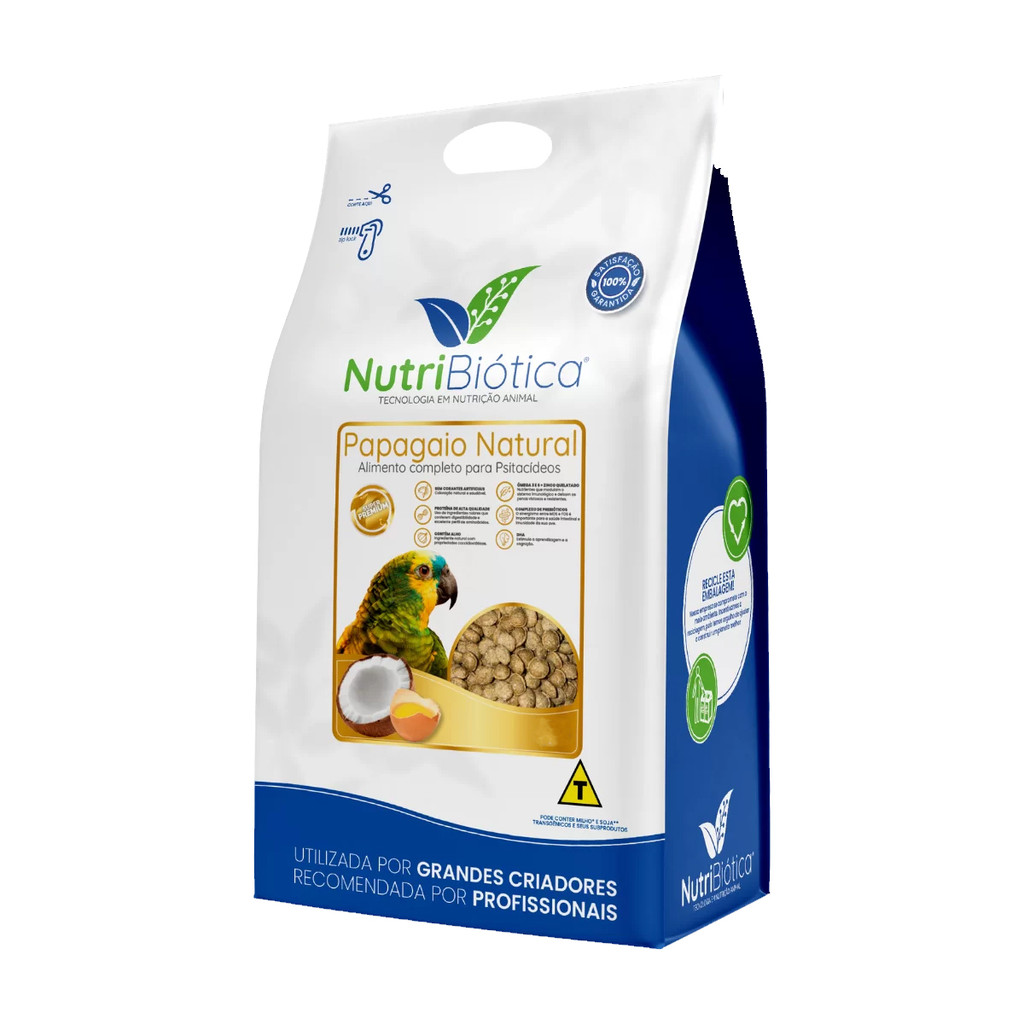 Ração Nutribiótica Papagaio Natural Super Premium 300g