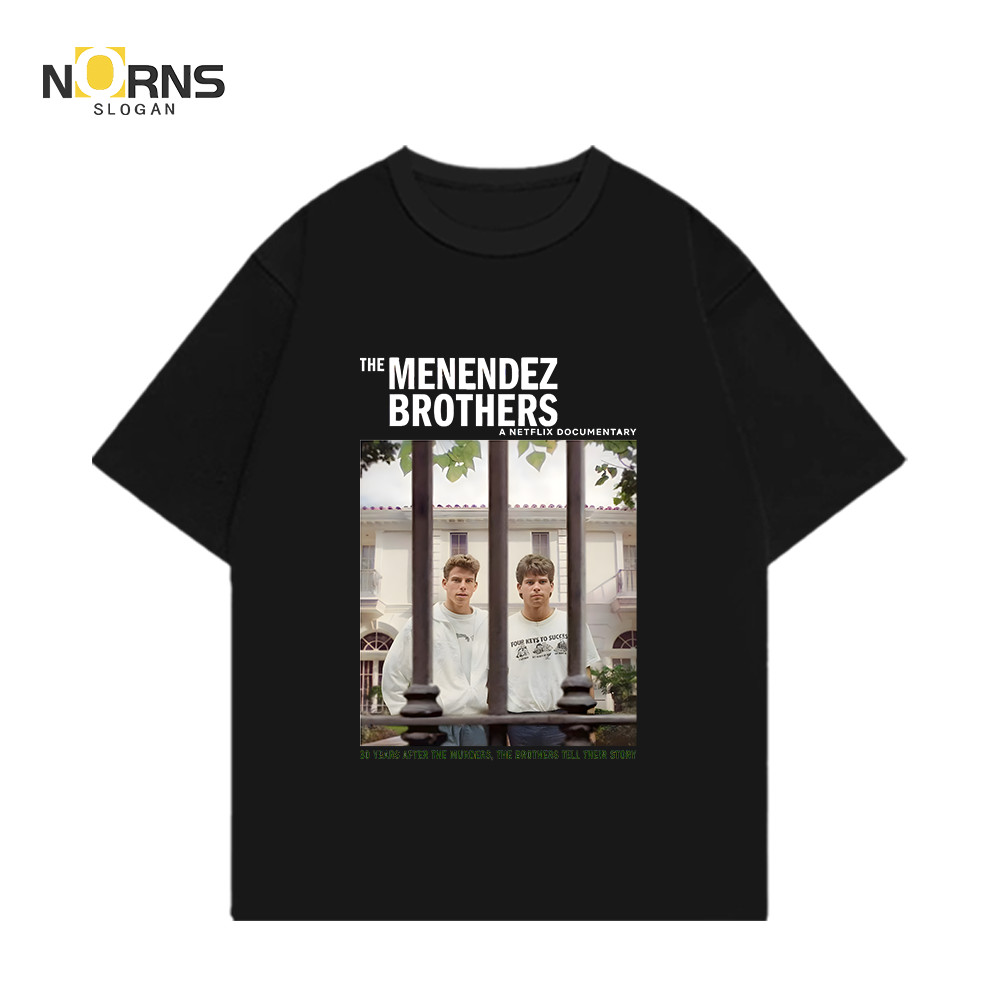 Camiseta Menendez Brothers Crime Story Documentário Estampa Casual Moda Vintage Oversized Unissex