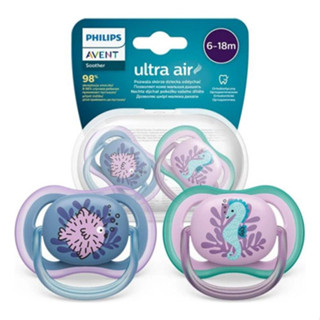 Chupeta Avent Ultra Air Dupla 6-18m Decorada Menina em Oferta na Shopee