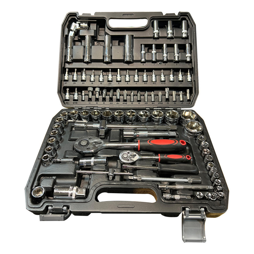 Kit 94 Pcs Jogo De Soquete Estriados 1/2 E 1/4 Com 4 A 32mm