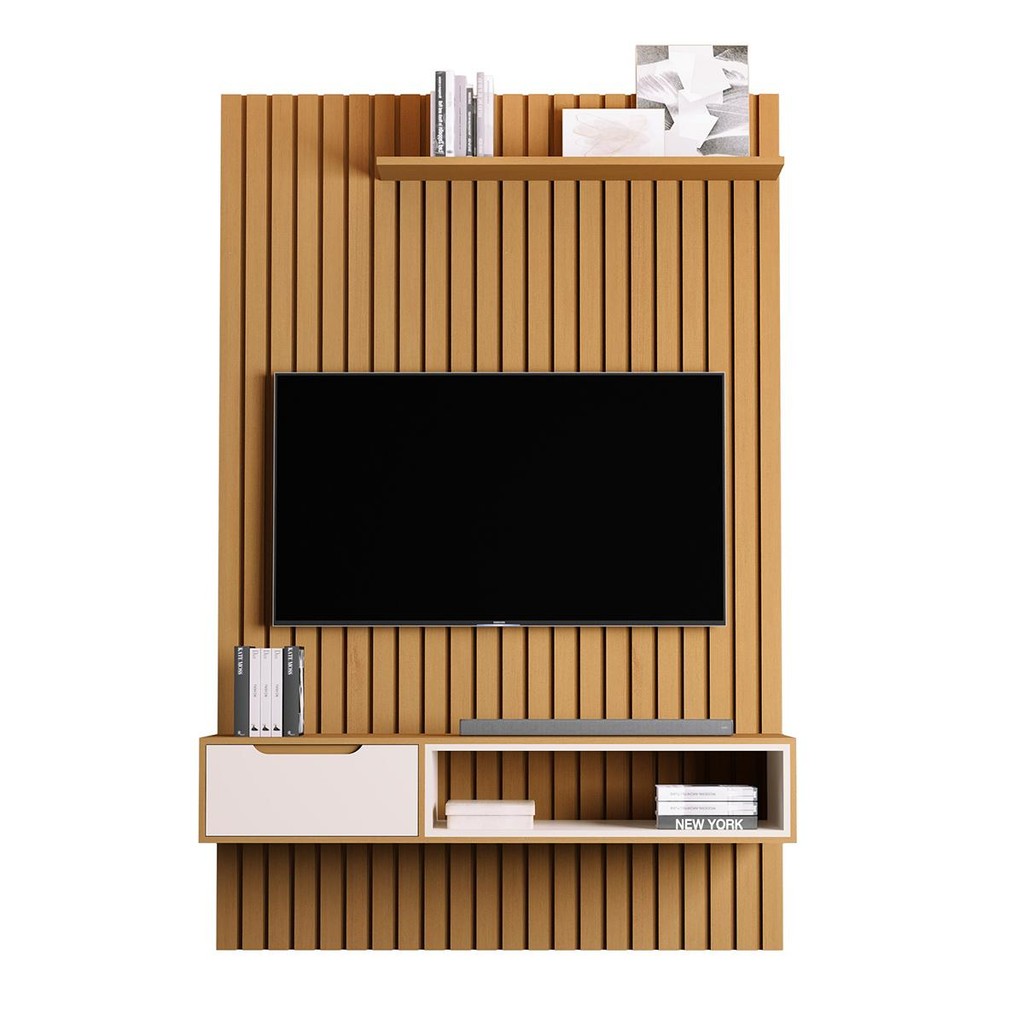 Home Painel Ripado Tucumã 1.4 com 1 Gaveta P/ TV até 50' Pol em Oferta na Shopee