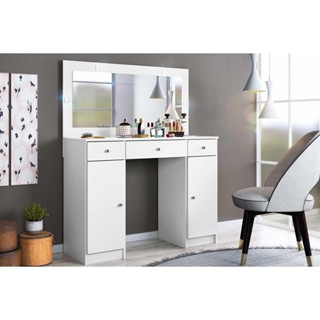 Penteadeira Carisma 2 Portas e 3 Gavetas c/ Espelho Branco - Demóbile em Oferta na Shopee