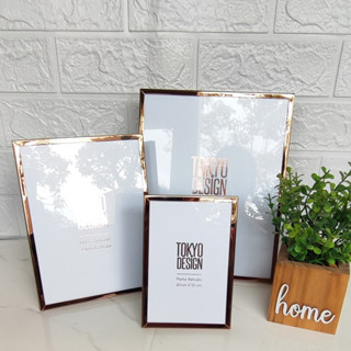 Porta Retrato Rose Metal Espelhado Vidro 15x20 ou 20x25 ou 10x15 em Oferta na Shopee