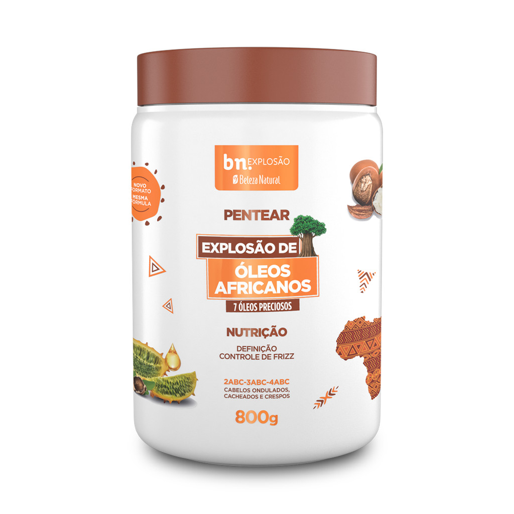 Creme de Pentear para Cachos Explosão de Óleos Africanos 800g – Beleza Natural em Oferta na Shopee