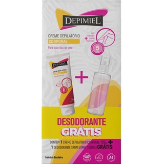 Creme Depilatório Depimiel 120g e 1 Desodorante Spray Zephy 100ml em Oferta na Shopee