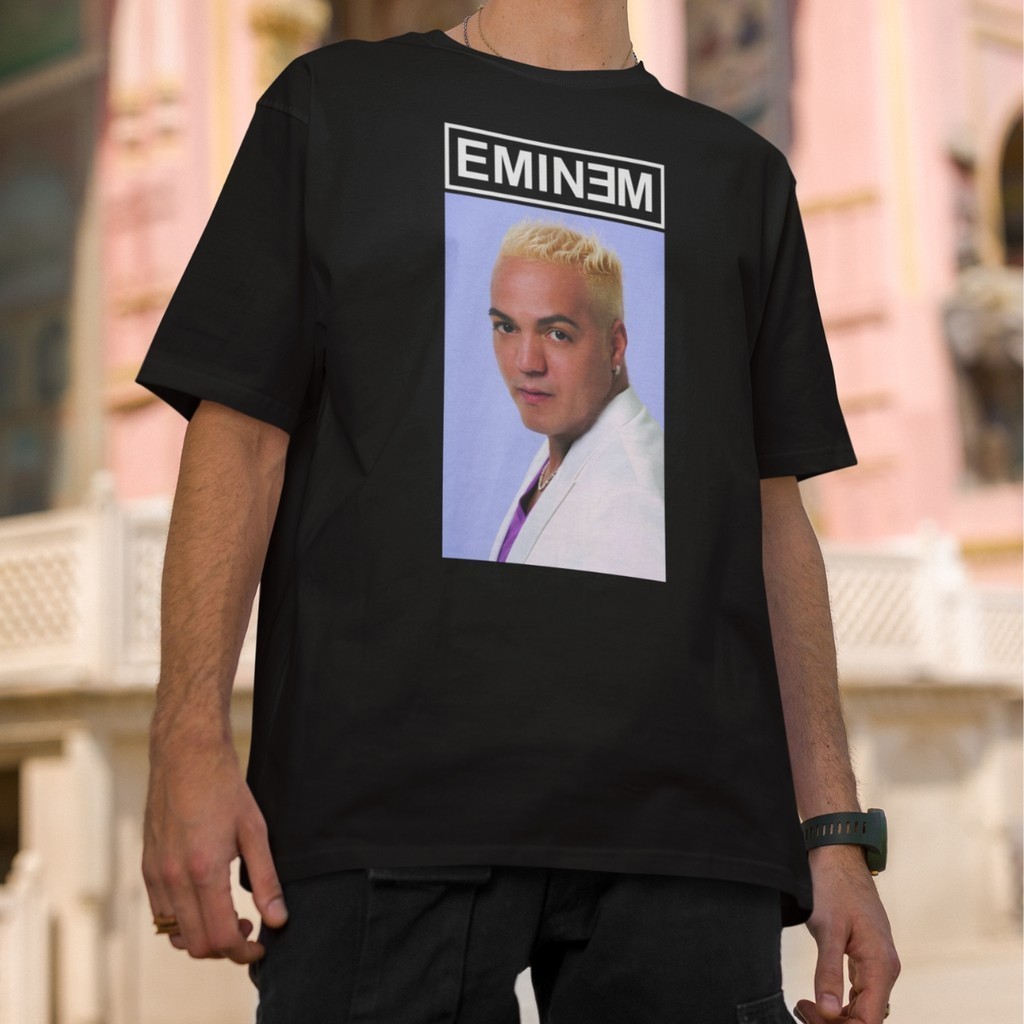 Camiseta Algodão "Eminem Meme Belo" Cantor Humor Zoeira Traição em Oferta na Shopee