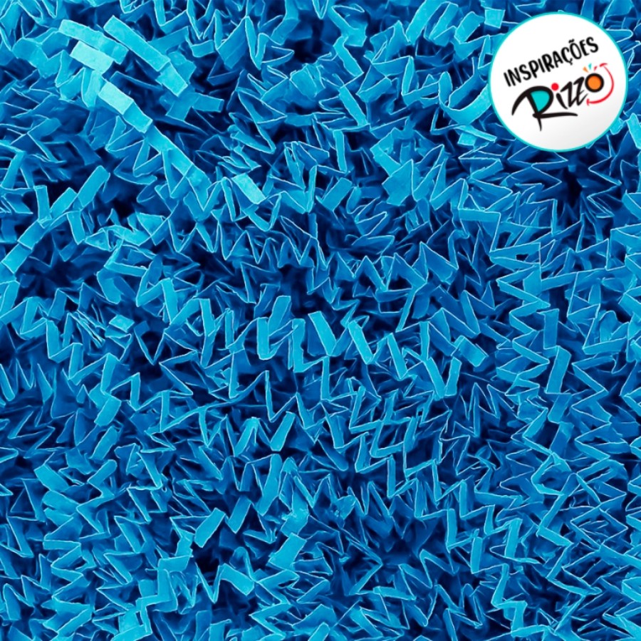 Palha Decorativa de Papel Azul Bebe - 100g - 1 unidade - Rizzo