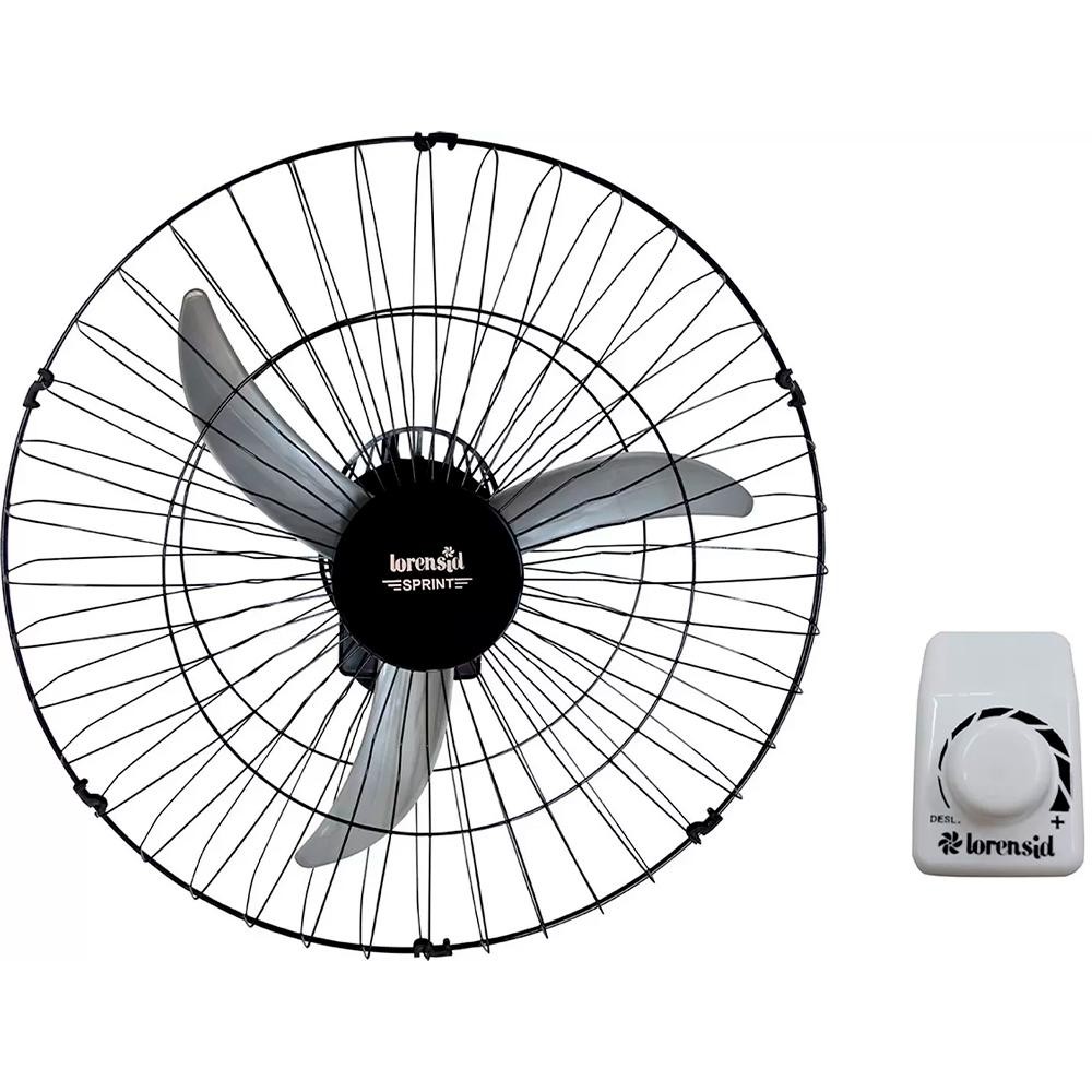 Ventilador de Parede Loren-Sid Tufão Sprint 60cm M3 3 Pás 155W Preto Bivolt