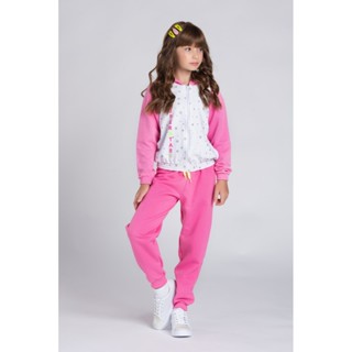 Conjunto Feminino Infantil Inverno Superstar Rosa em Oferta na Shopee