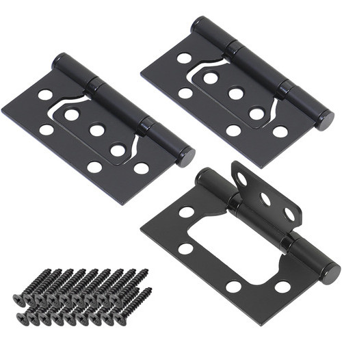 Dobradiça Sobrepor Aço Preto Com Rolamento 3"x2-1/2" Kit 3 Uni em Oferta na Shopee