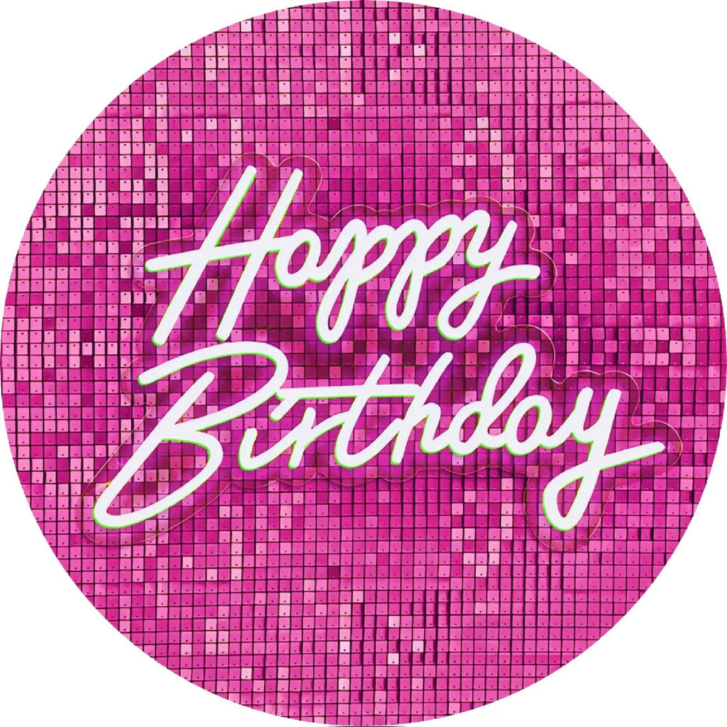 Painel Redondo 150x150cm e 50x50cm Happy Birthday Feliz Aniversário Party Com Elástico em Oferta na Shopee