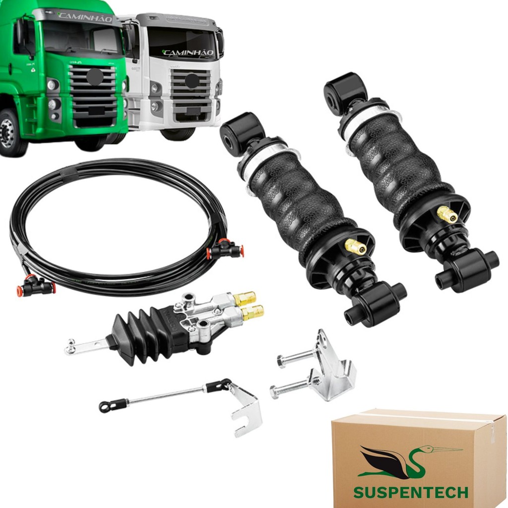 Kit Completo Instalação Suspensão Ar Cabine Volkswagen Constellation 2006... - Traseiro