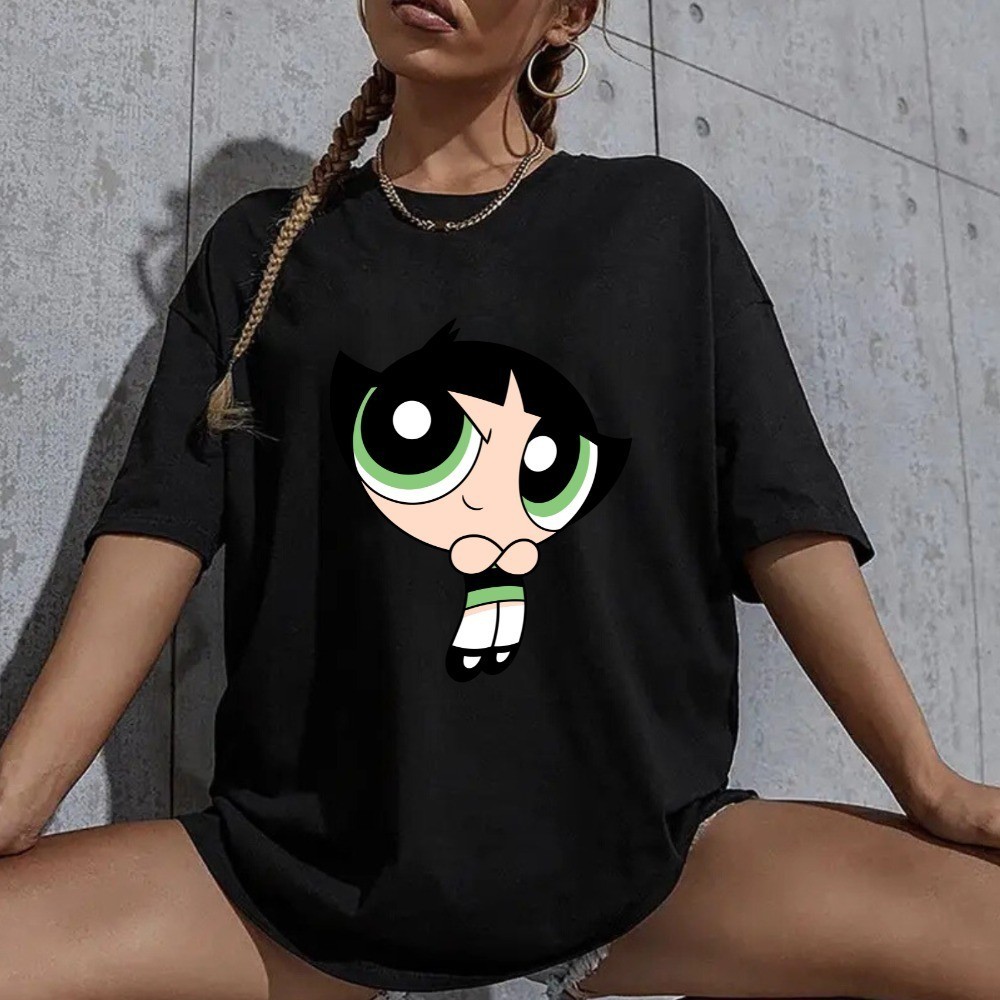 [Camiseta Premium em Algodão Puro]SISI Oversized As Meninas Superpoderosas 100% Algodão Unissex Várias Cores